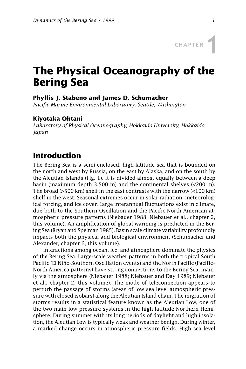 The Physical Oceanography of the Bering Sea