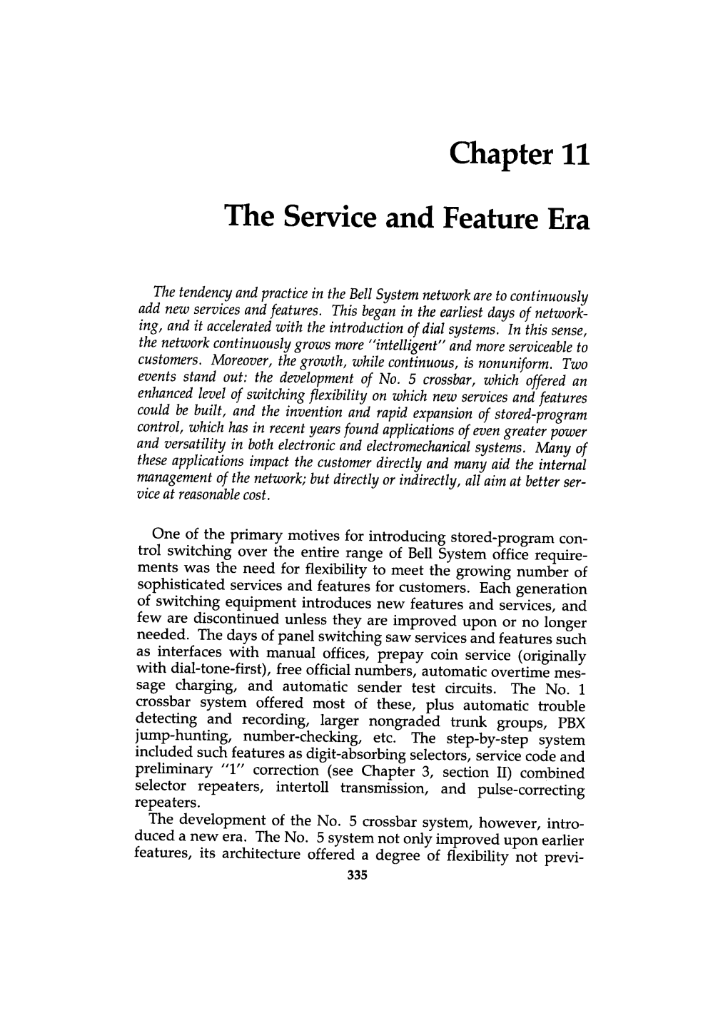 Chapter 11 the Service and Feature