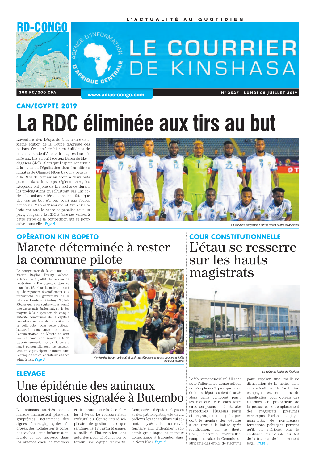 La RDC Éliminée Aux Tirs Au But