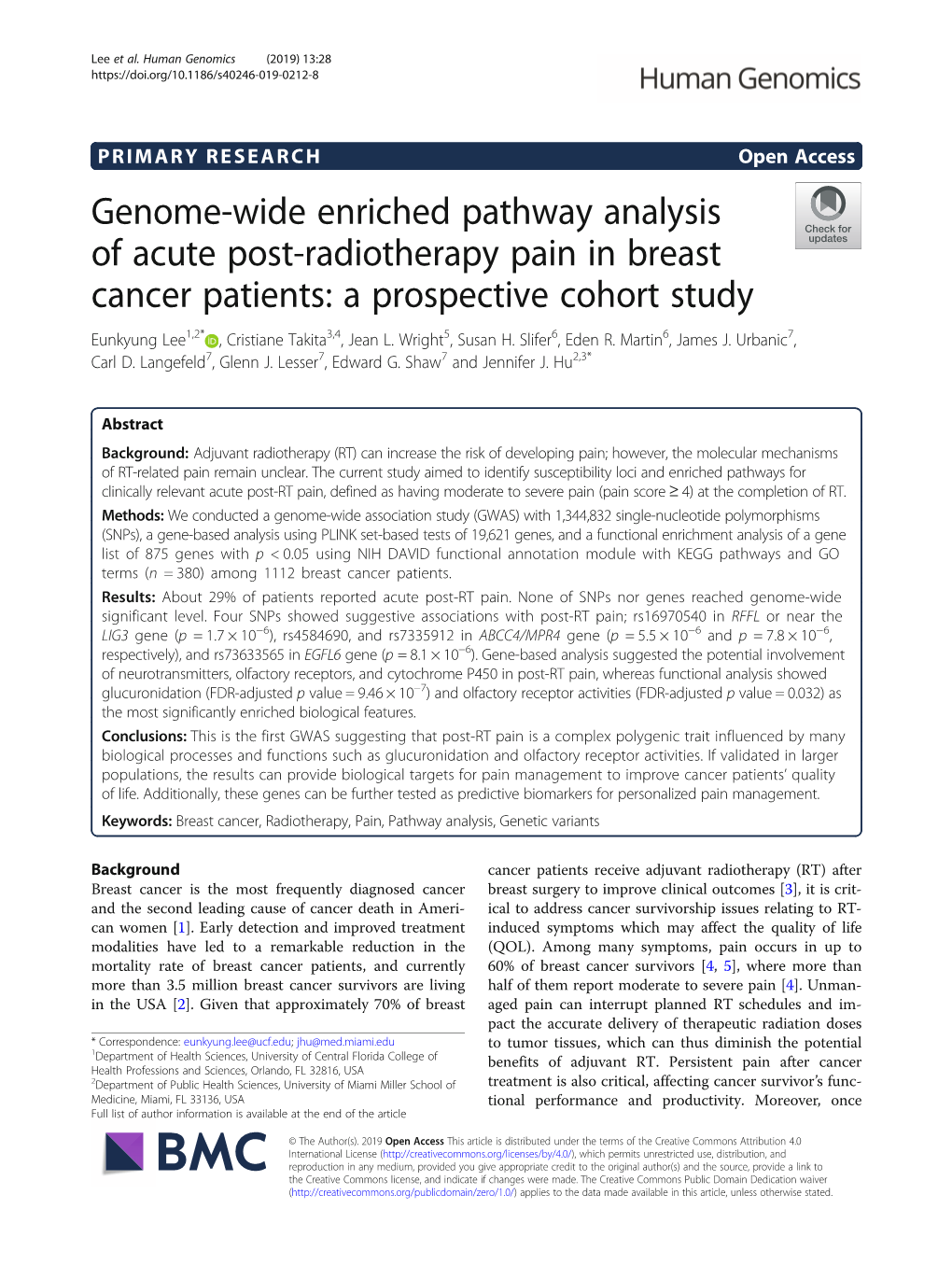 Genome-Wide Enriched Pathway Analysis of Acute Post-Radiotherapy