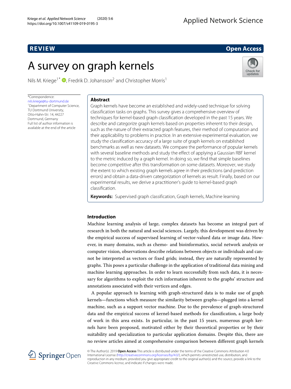 A Survey on Graph Kernels
