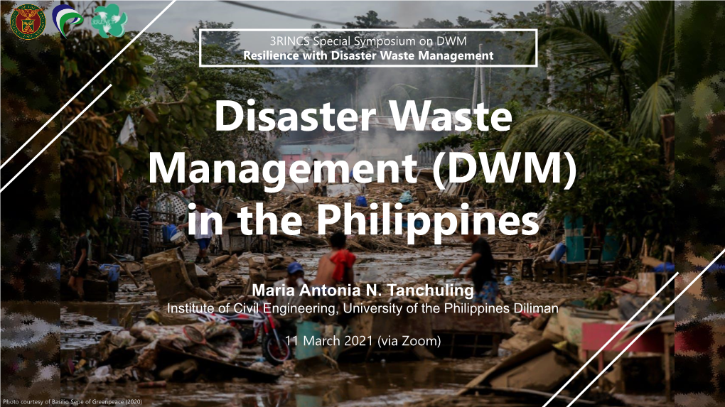 Disaster Waste Management (DWM) in the Philippines