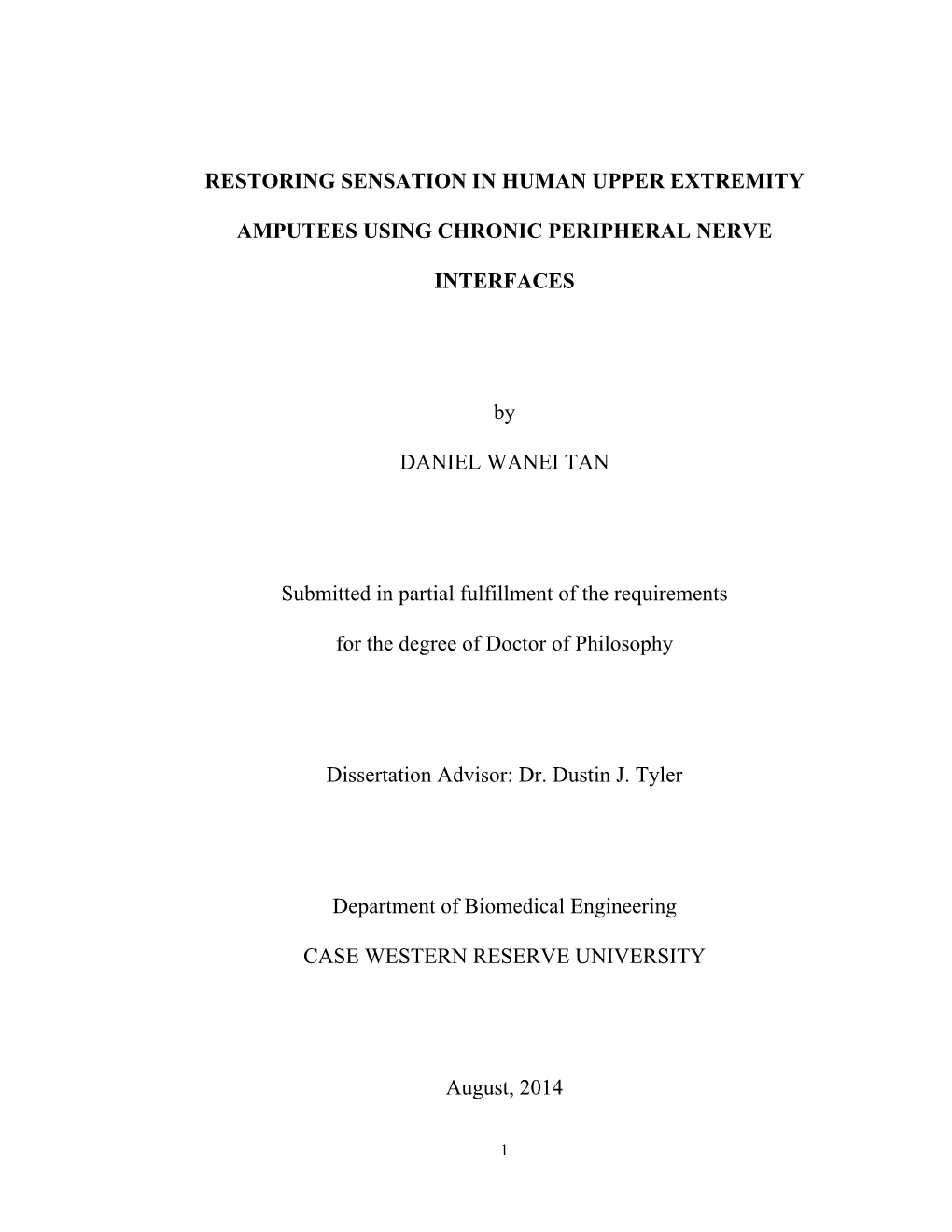 Restoring Sensation in Human Upper Extremity Amputees Using Chronic Peripheral Nerve Interfaces