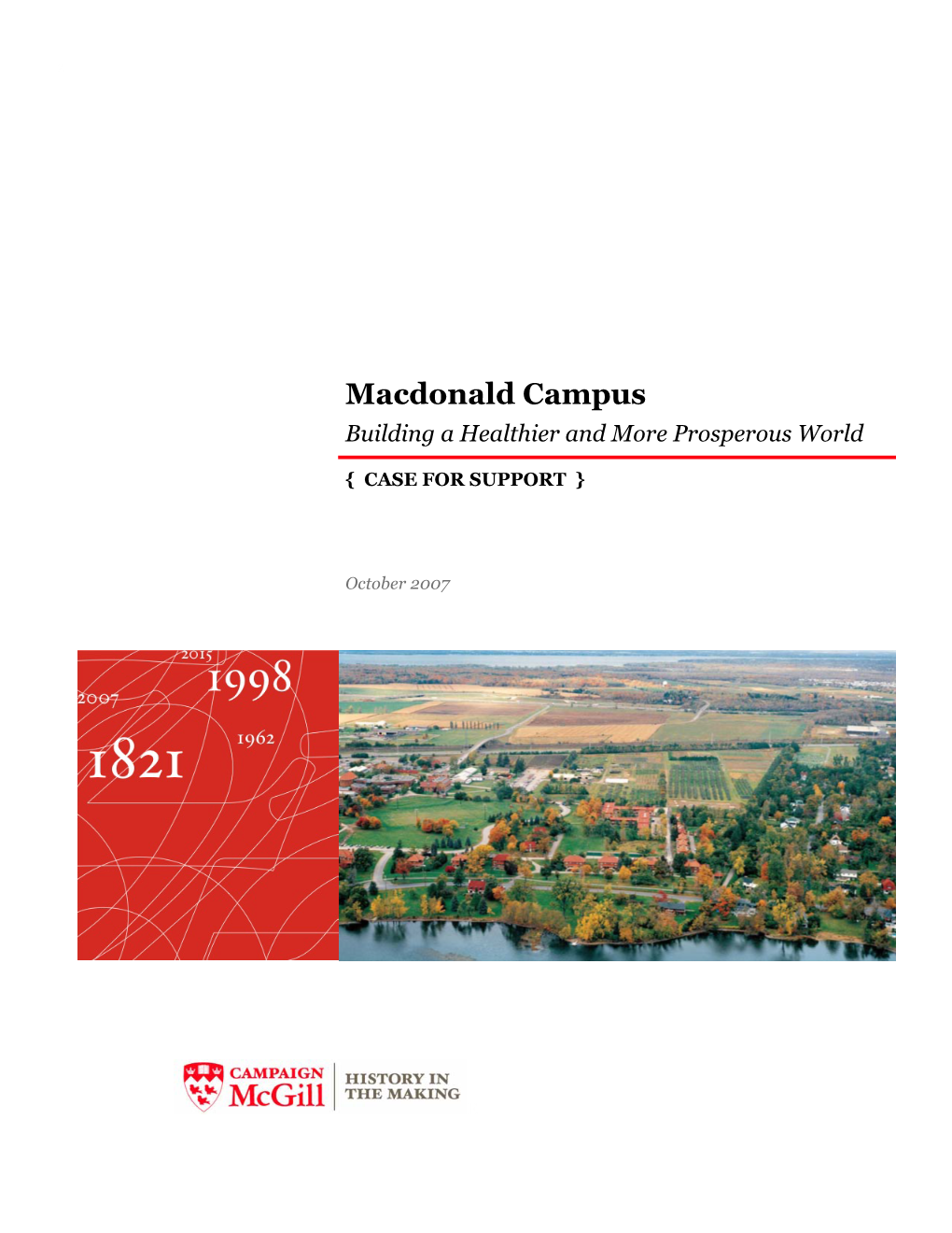 Macdonald Campus Building a Healthier and More Prosperous World