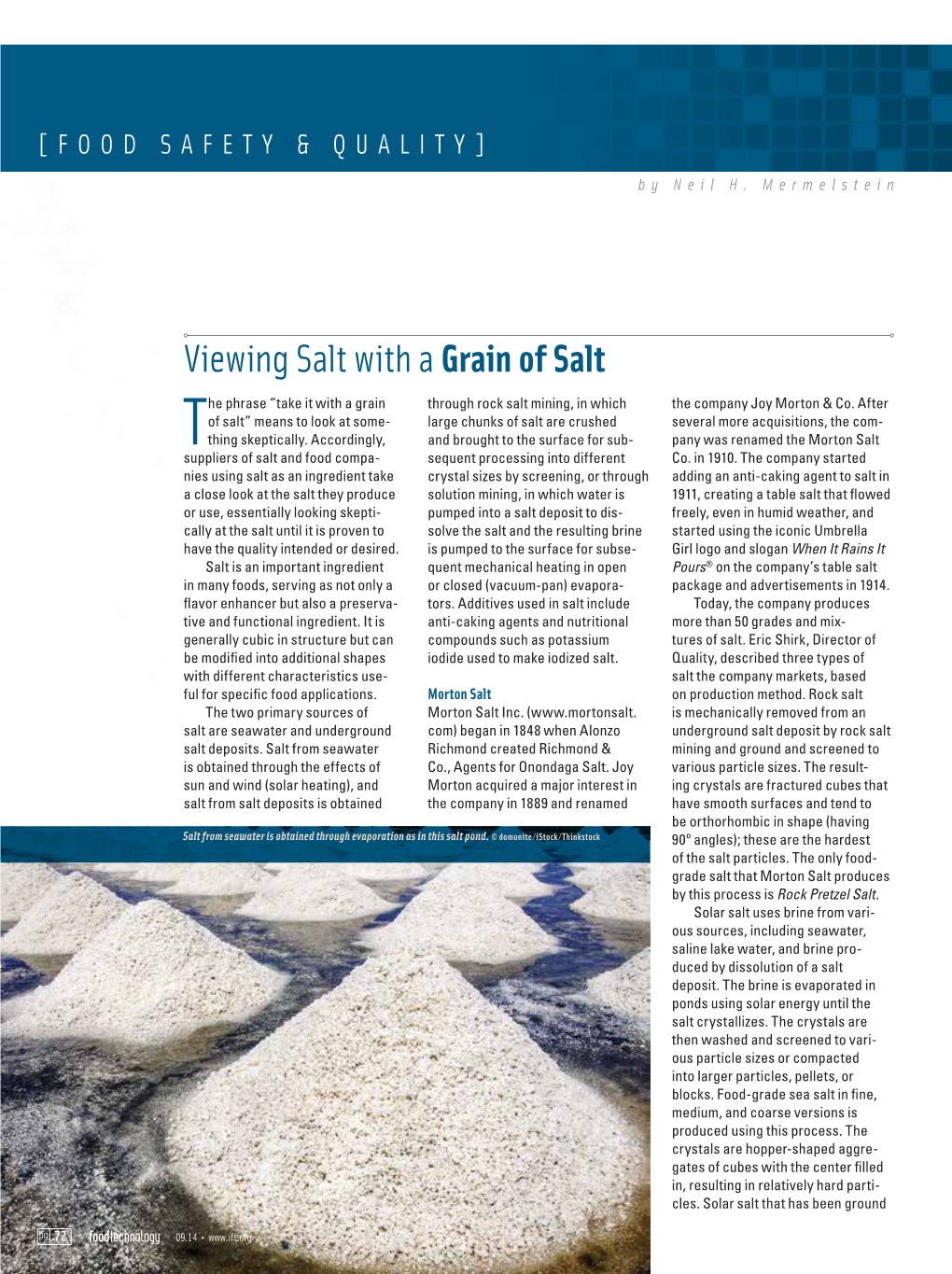 Viewing Salt with a Grain of Salt