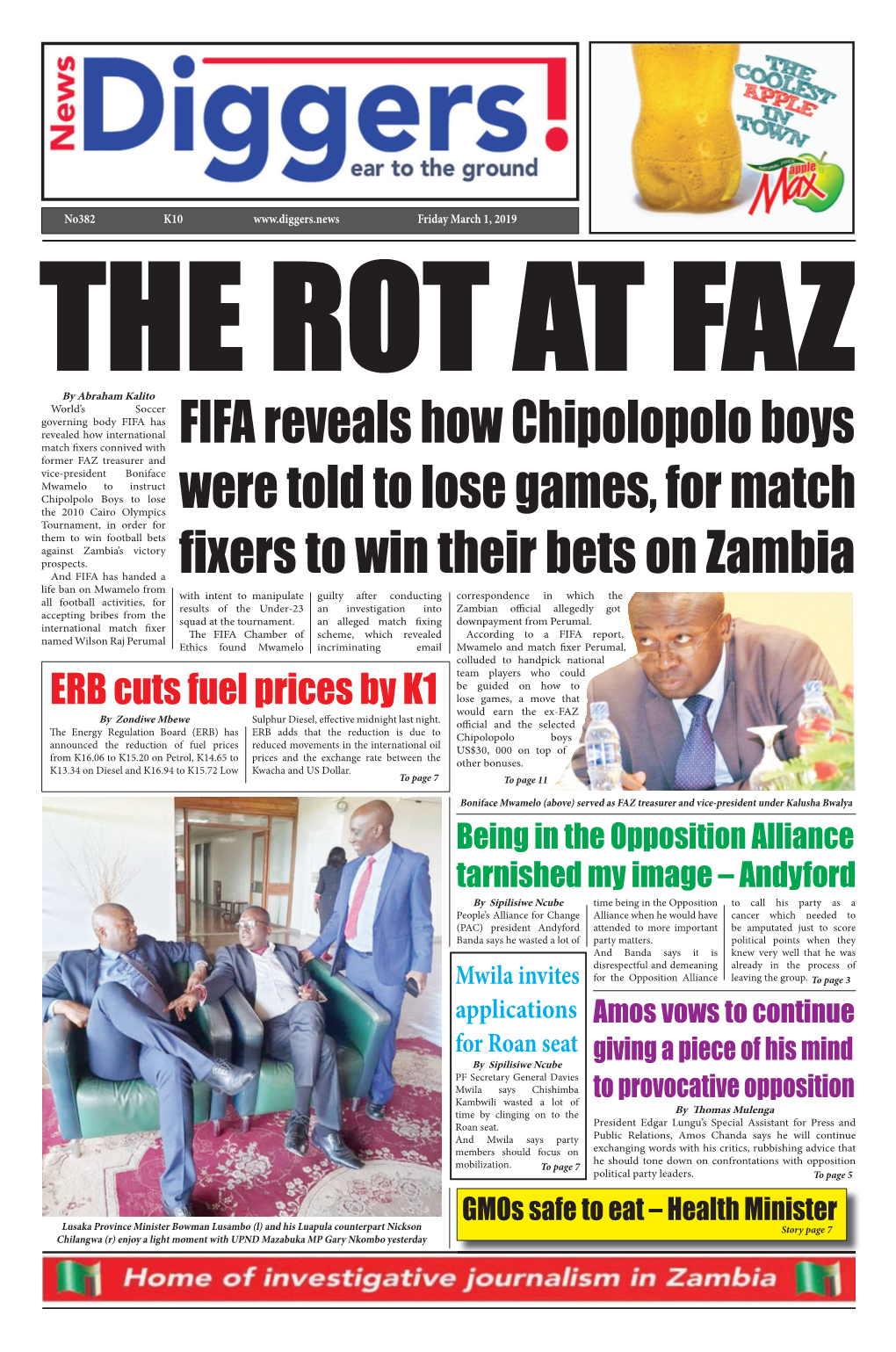 FIFA Reveals How Chipolopolo Boys Were Told to Lose Games, for Match