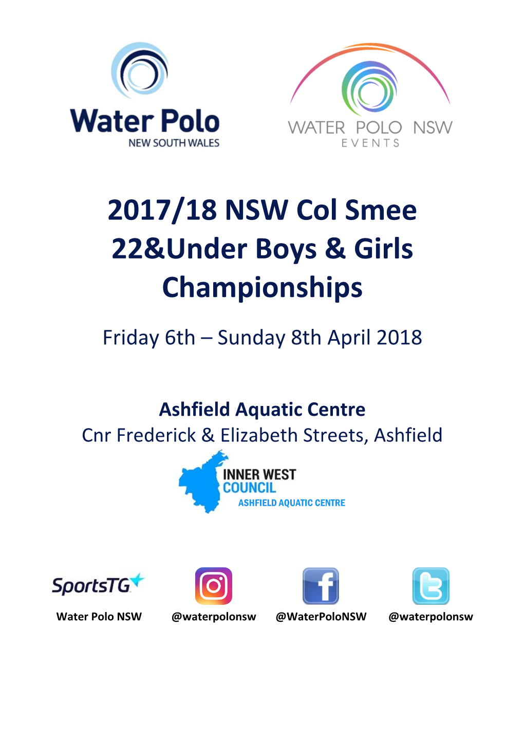 2017/18 NSW Col Smee 22&Under Boys & Girls Championships