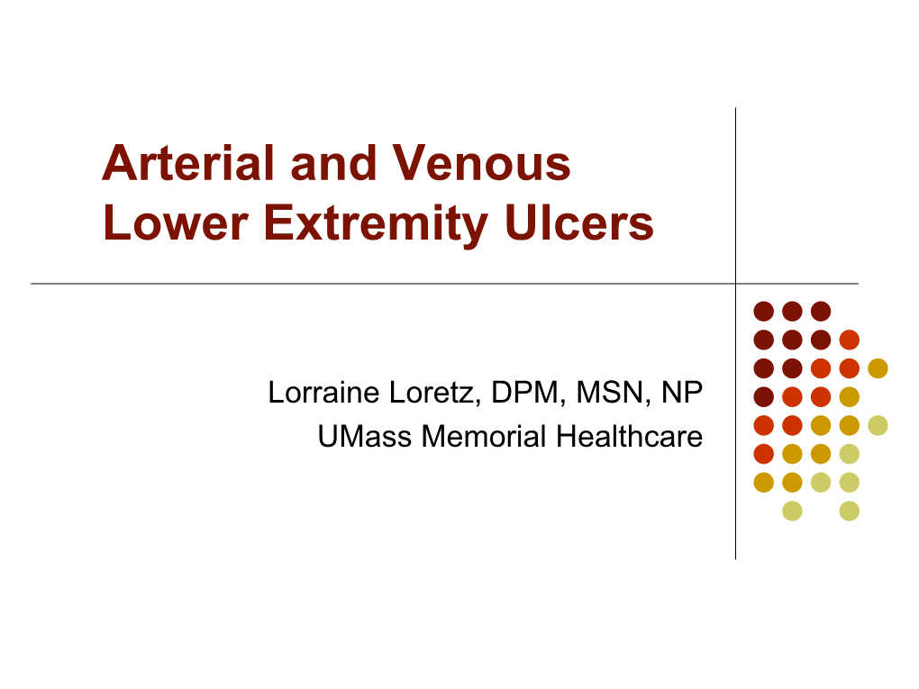 Arterial and Venous Lower Extremity Ulcers