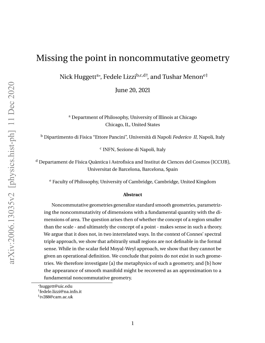 Missing the Point in Noncommutative Geometry