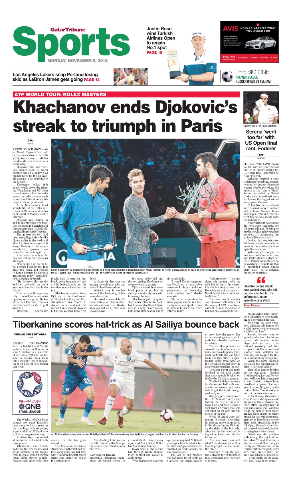 Khachanov Ends Djokovic's Streak to Triumph in Paris