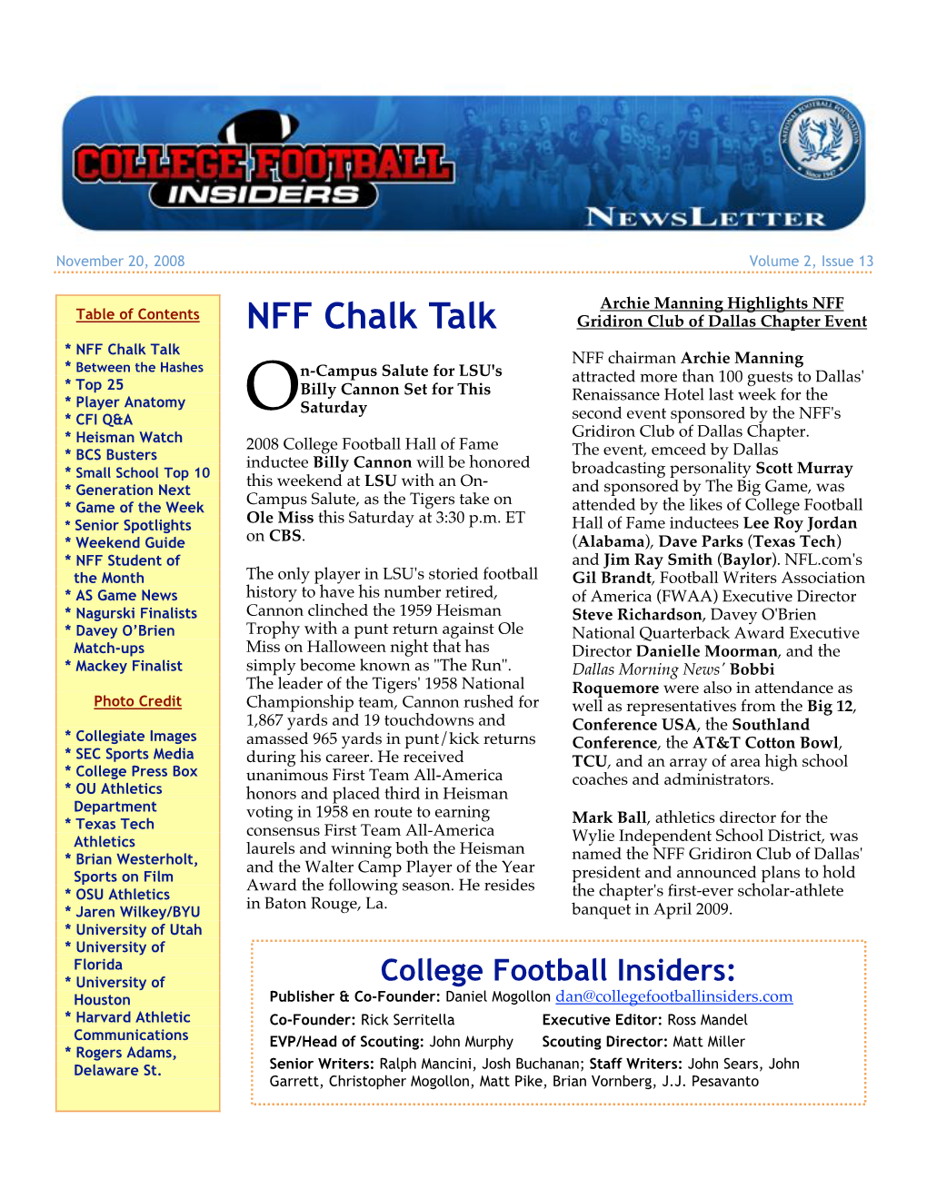 NFF Chalk Talk