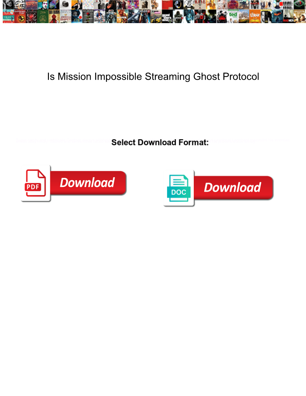 Is Mission Impossible Streaming Ghost Protocol