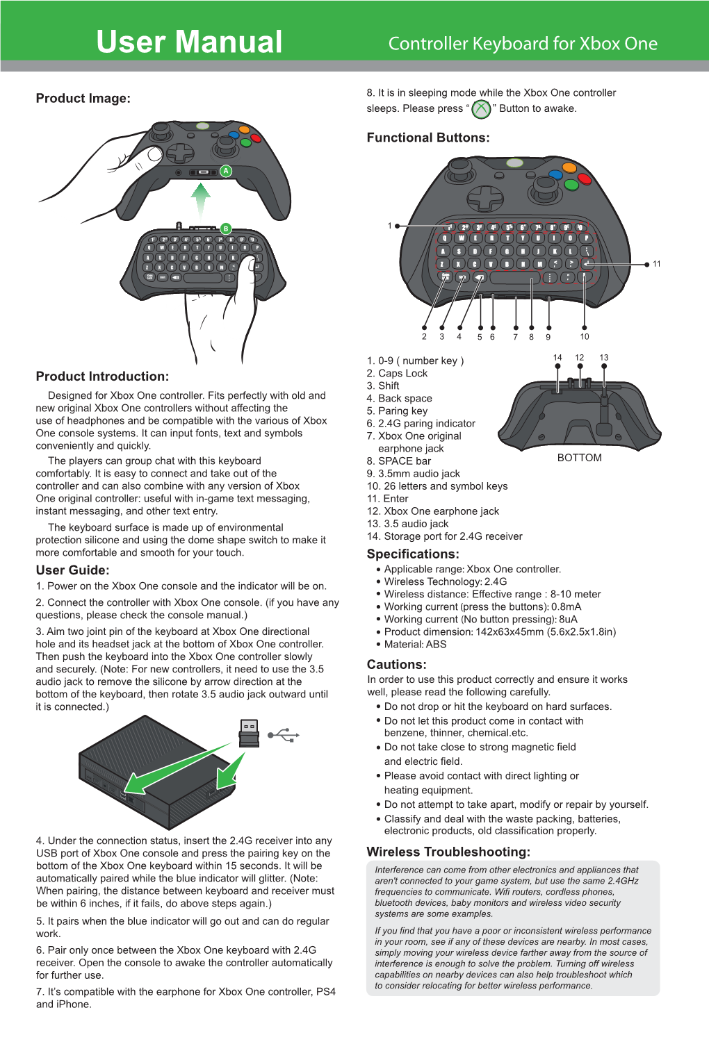 Xbox Controller Keyboard Manual Finalx Print Ready