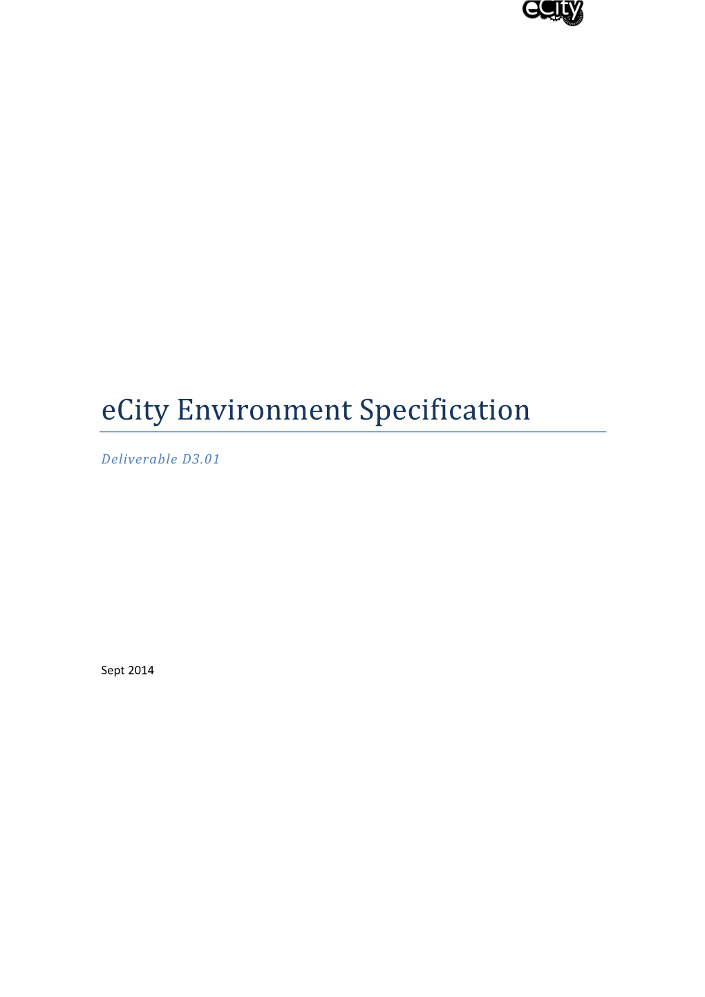 Ecity Environment Specification