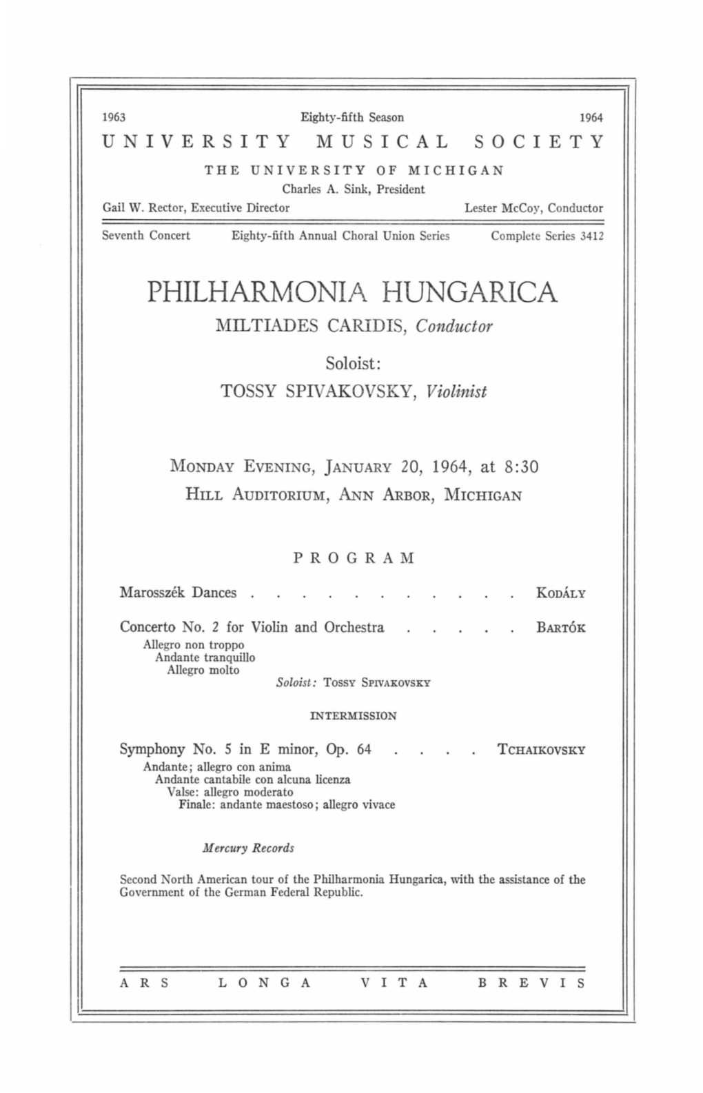 PHILHARMONIA HUNGARICA MILTIADES CARIDIS, Conductor