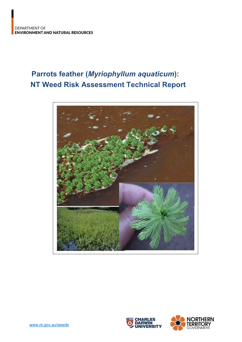 Parrots Feather NT Weed Risk Assessment Technical Report