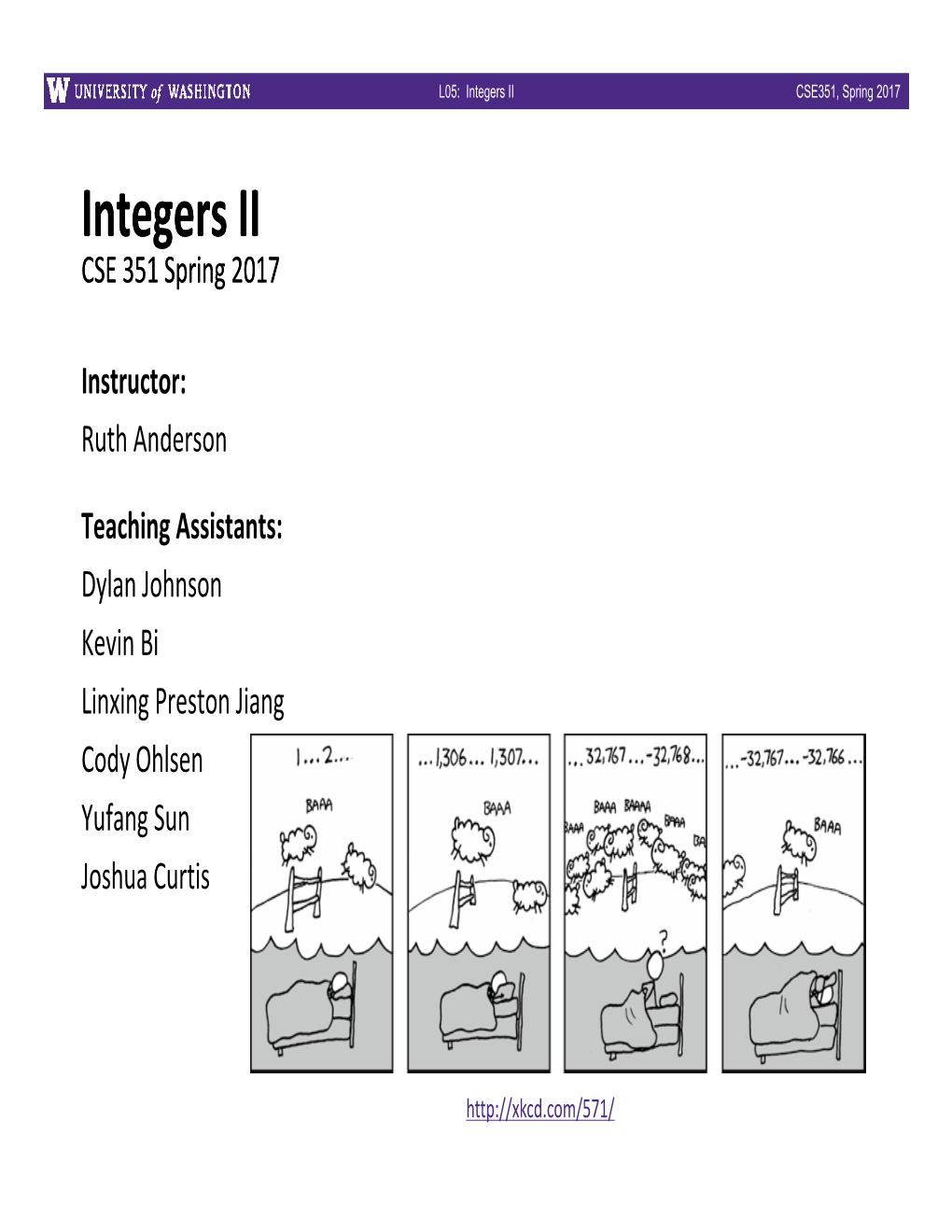 CSE351-L05-Integers-II 17Sp-Ink-New.Pdf