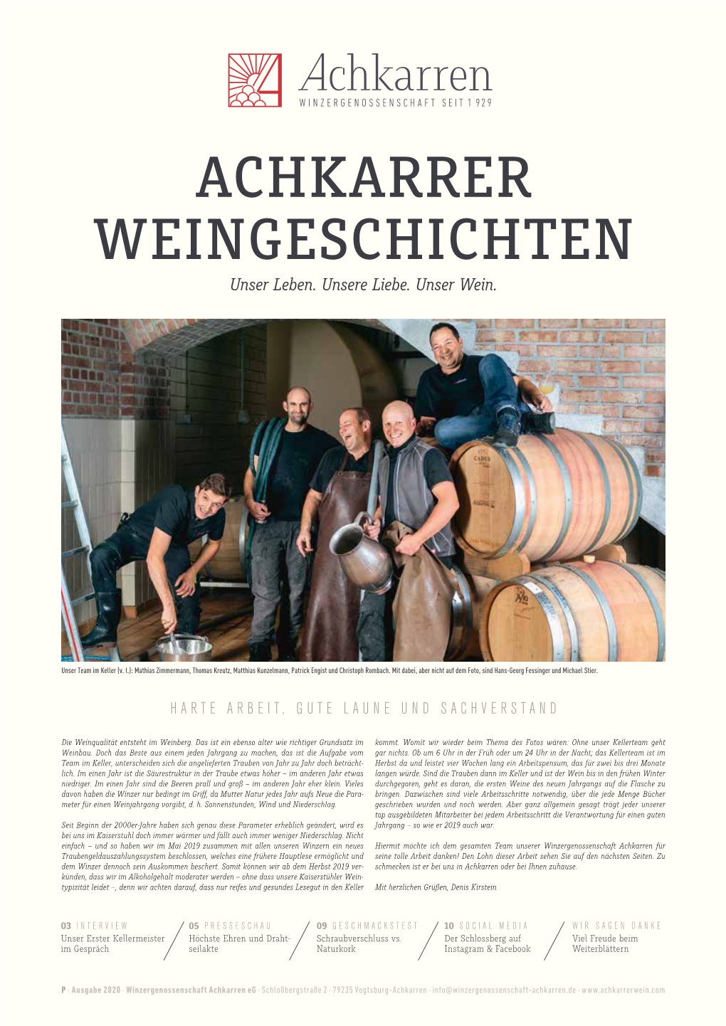 Unser Leben. Unsere Liebe. Unser Wein