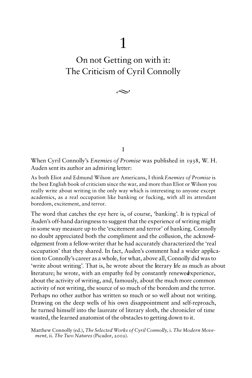 The Criticism of Cyril Connolly