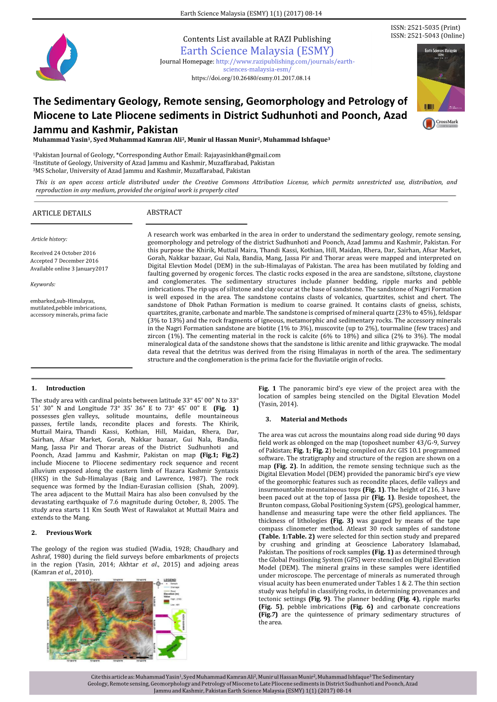 The Sedimentary Geology, Remote Sensing, Geomorphology And