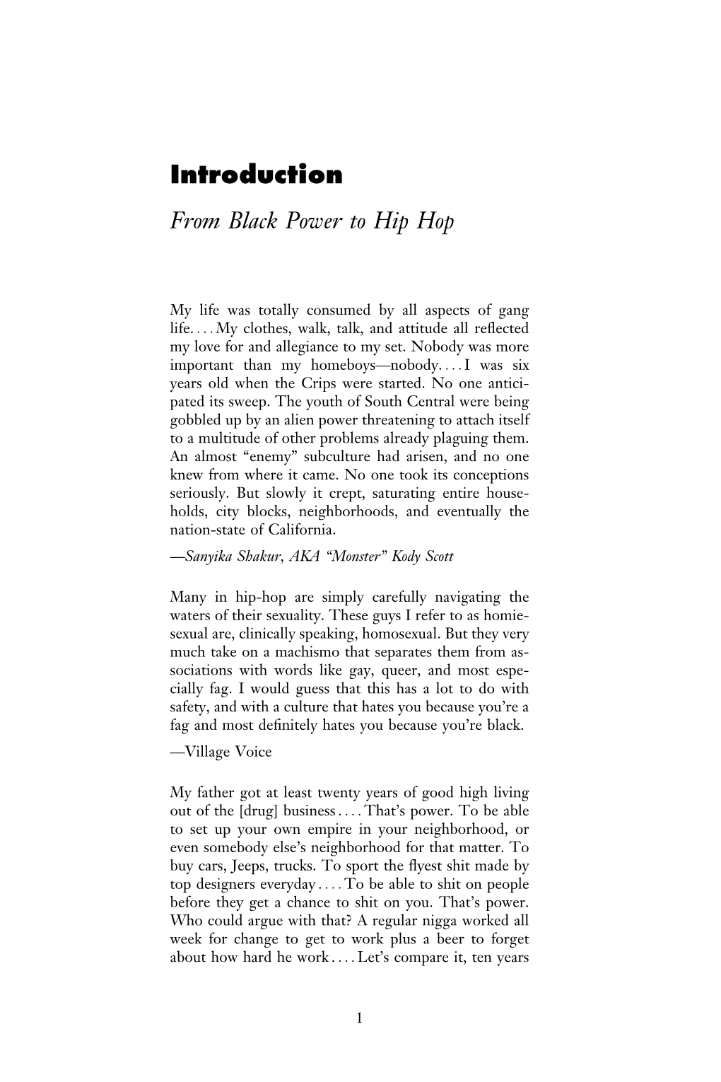 From Black Power to Hip Hop