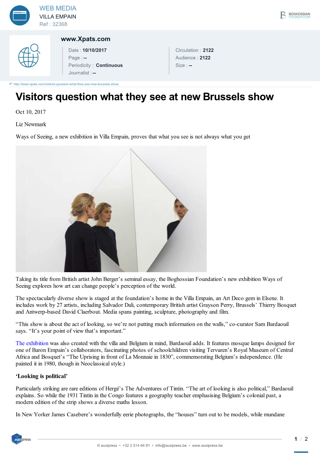 Visitors Question What They See at New Brussels Show