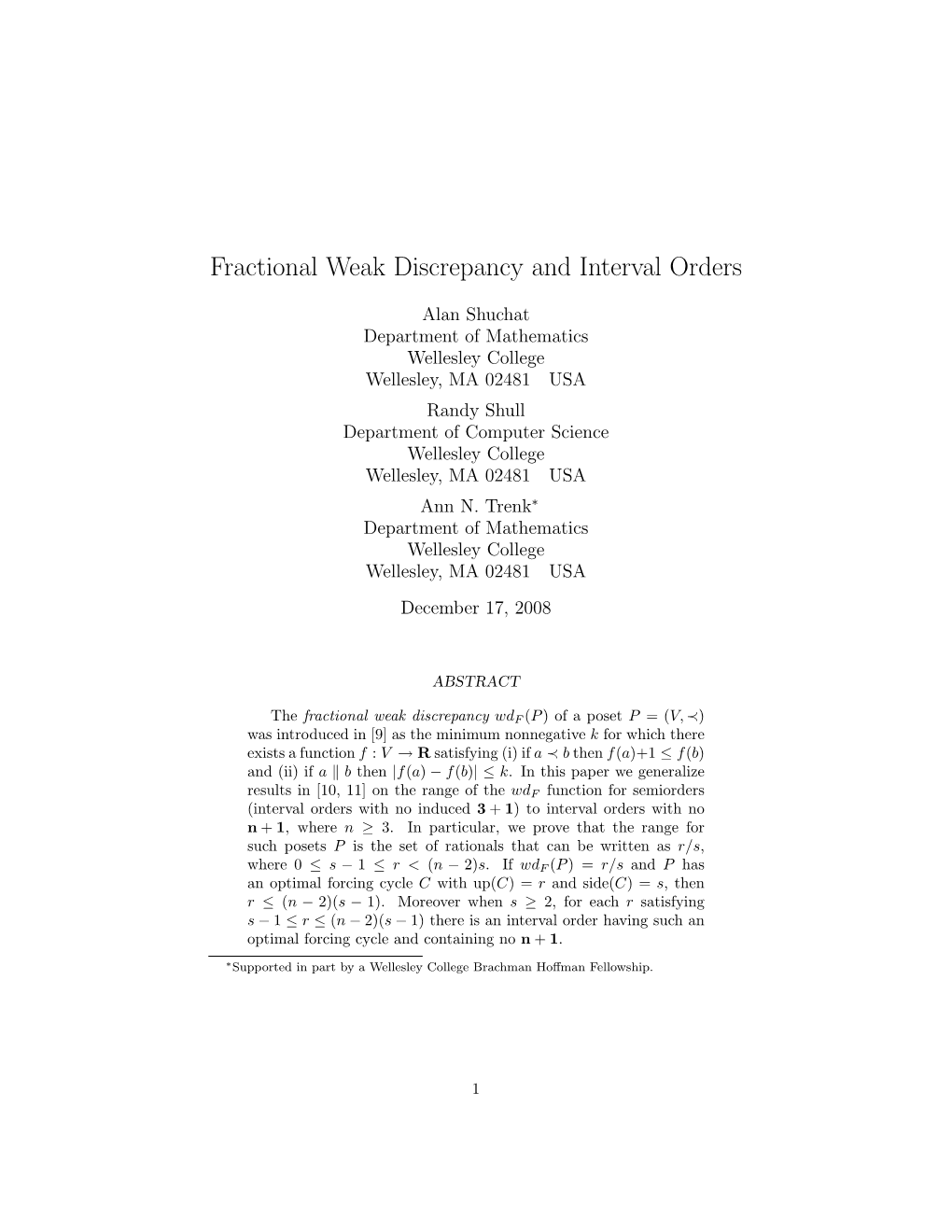 Fractional Weak Discrepancy and Interval Orders