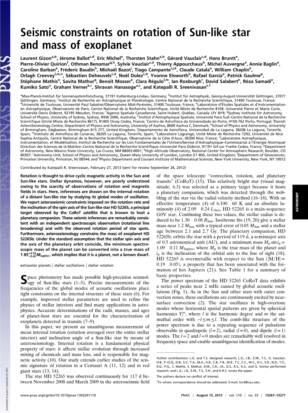 Seismic Constraints on Rotation of Sun-Like Star and Mass of Exoplanet