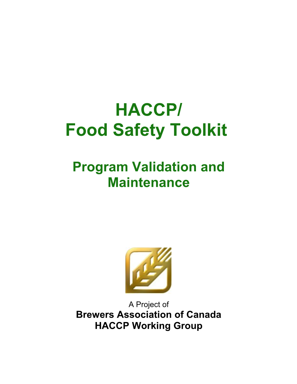 DC Food Safety Tool Kit Introduction