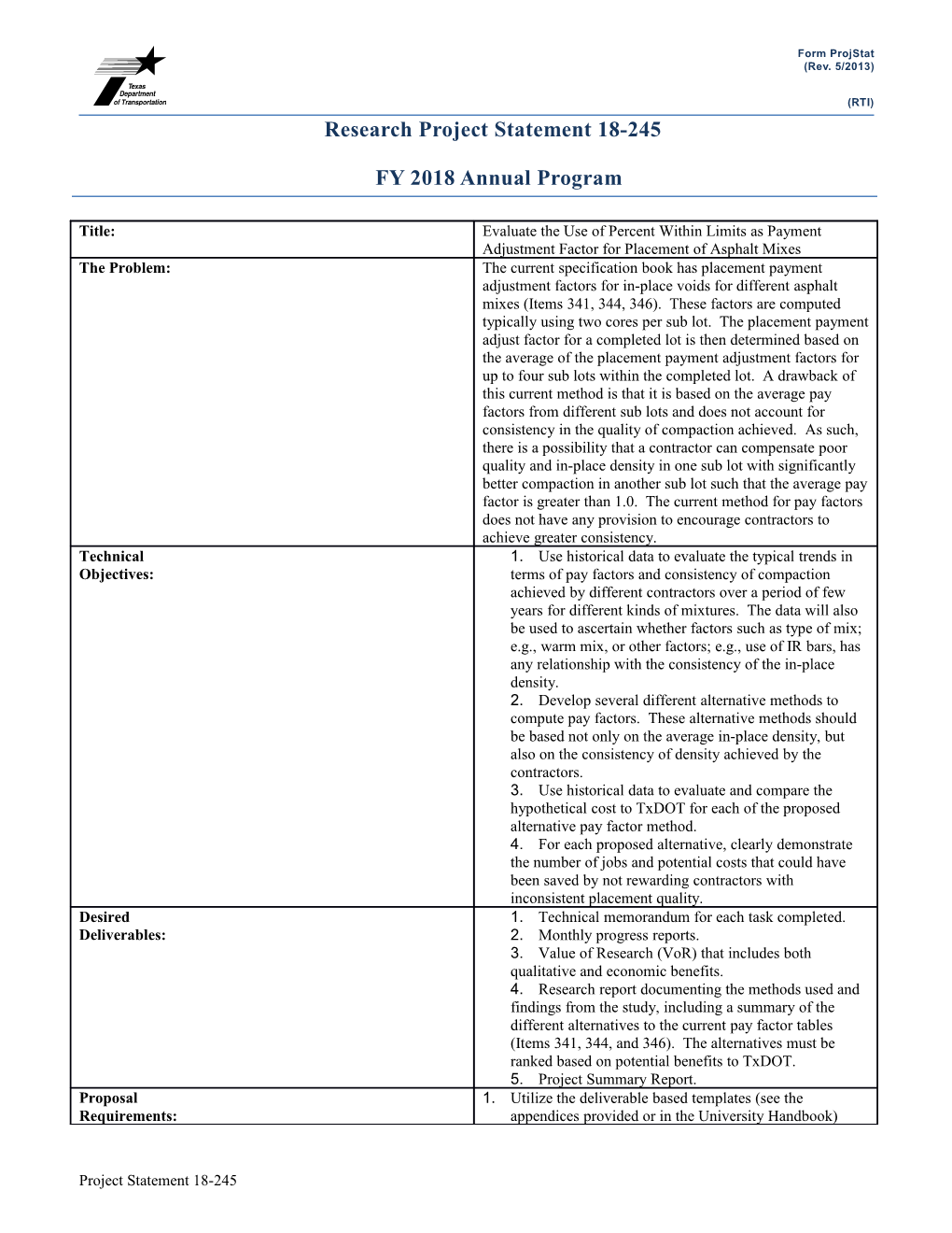 Evaluate The Use Of Percent Within Limits As Payment Adjustment Factor For Placement Of Asphalt Mixes