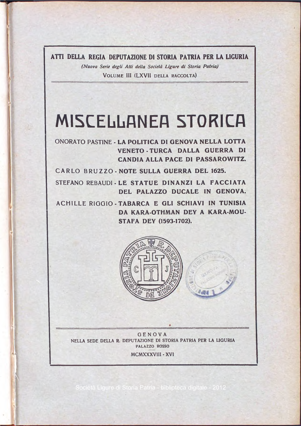 Miscellanea Storica