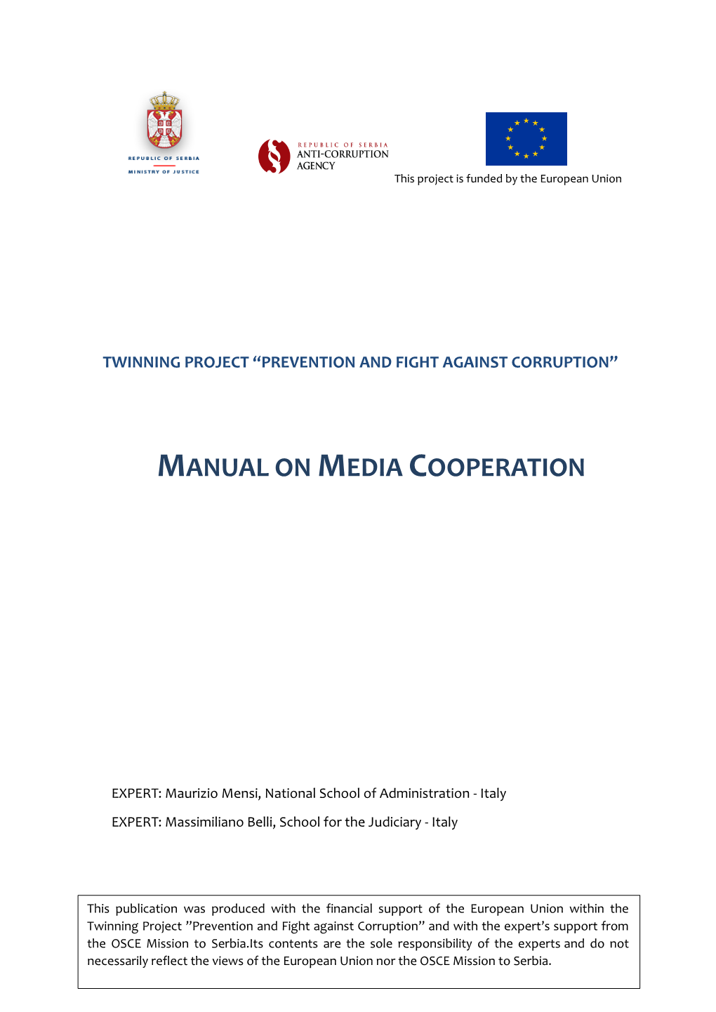 Manual on Media Cooperation