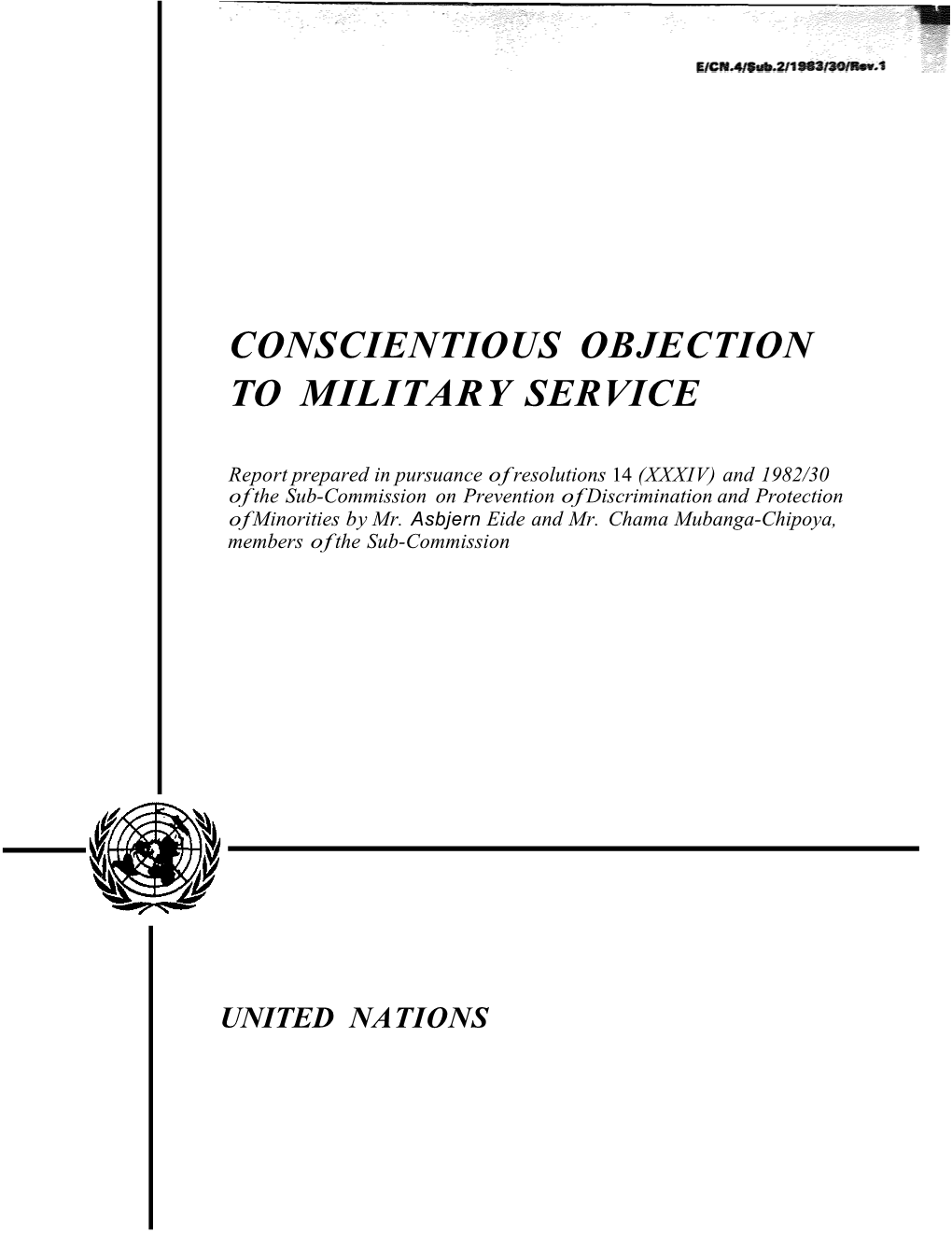 Conscientious Objection to Military Service