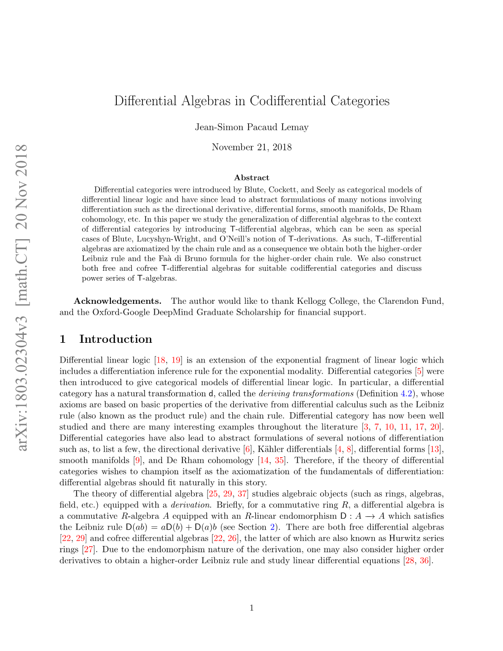 Differential Algebras in Codifferential Categories