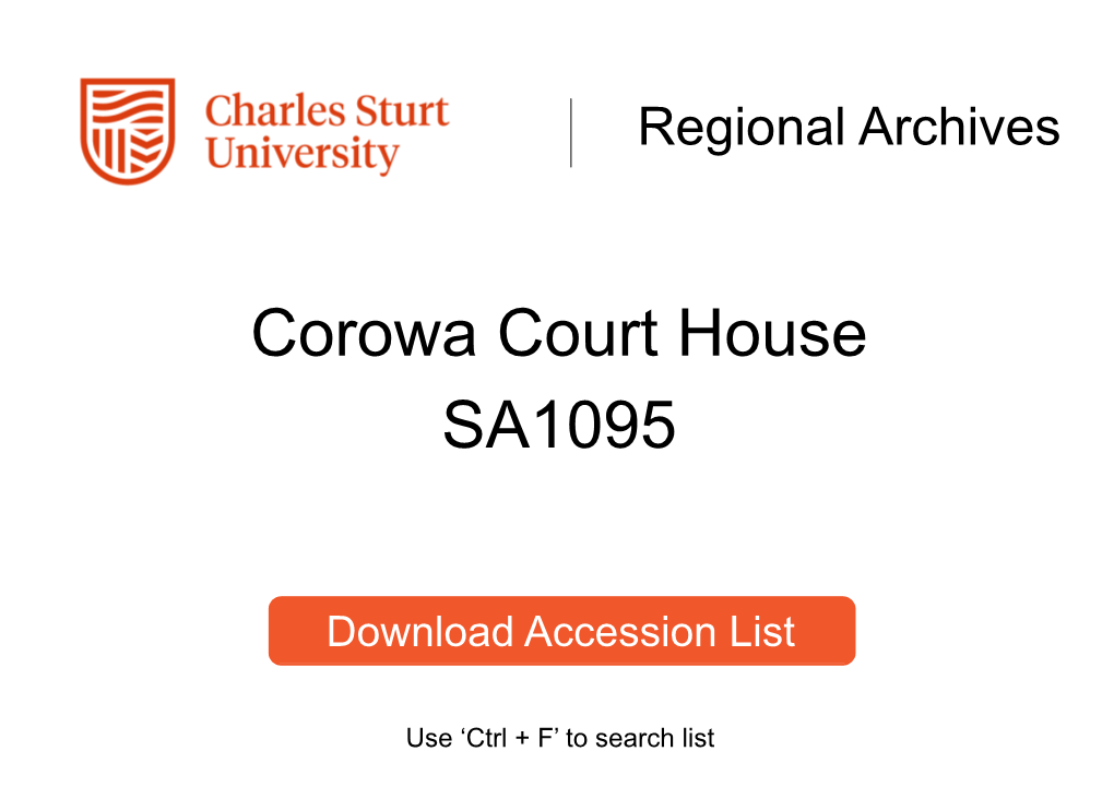 Corowa Court House SA1095