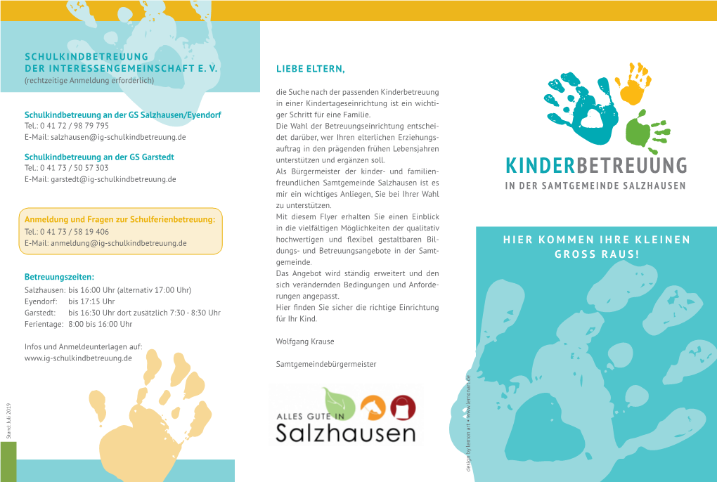 Flyer Kinderbetreuung