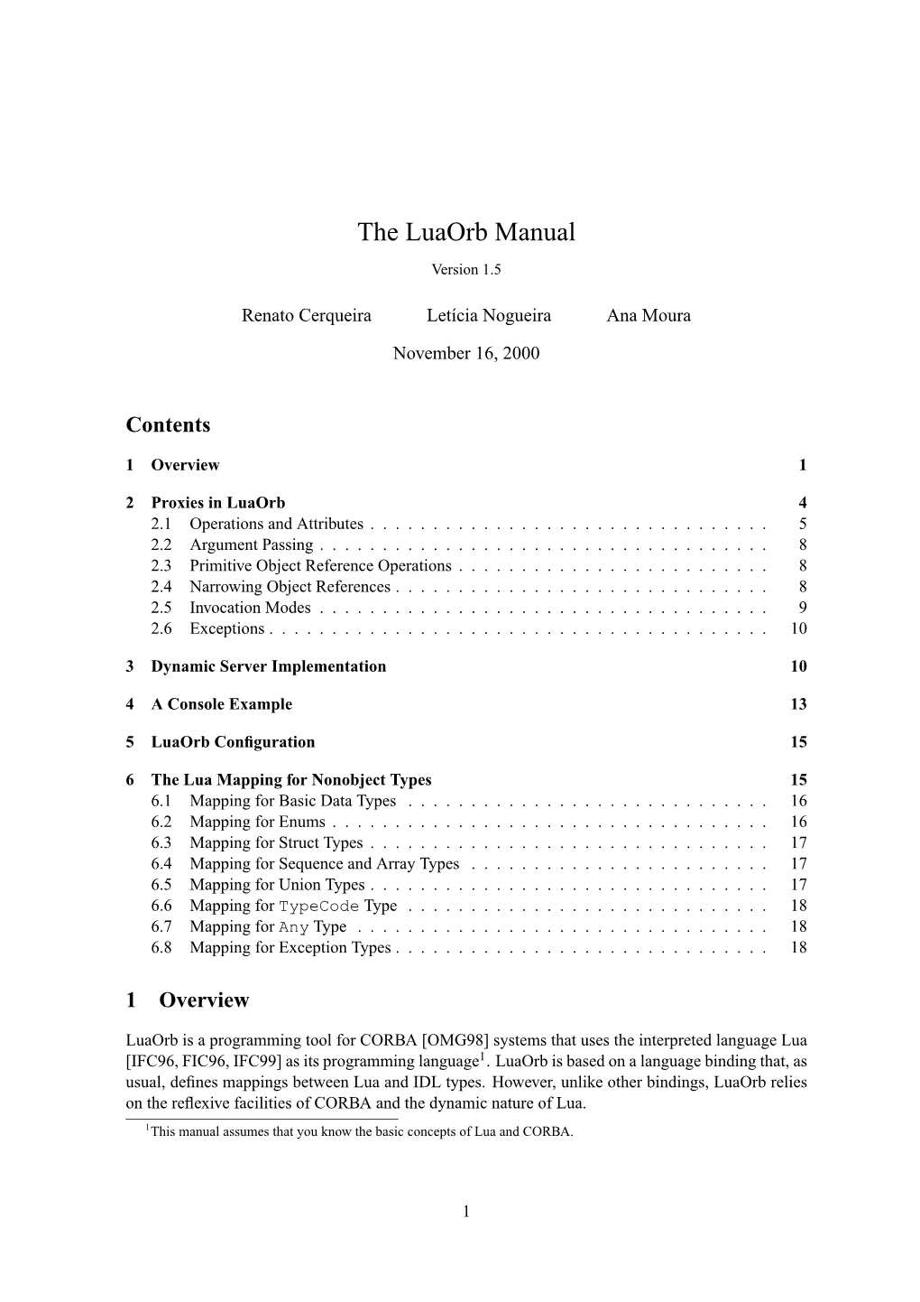 The Luaorb Manual