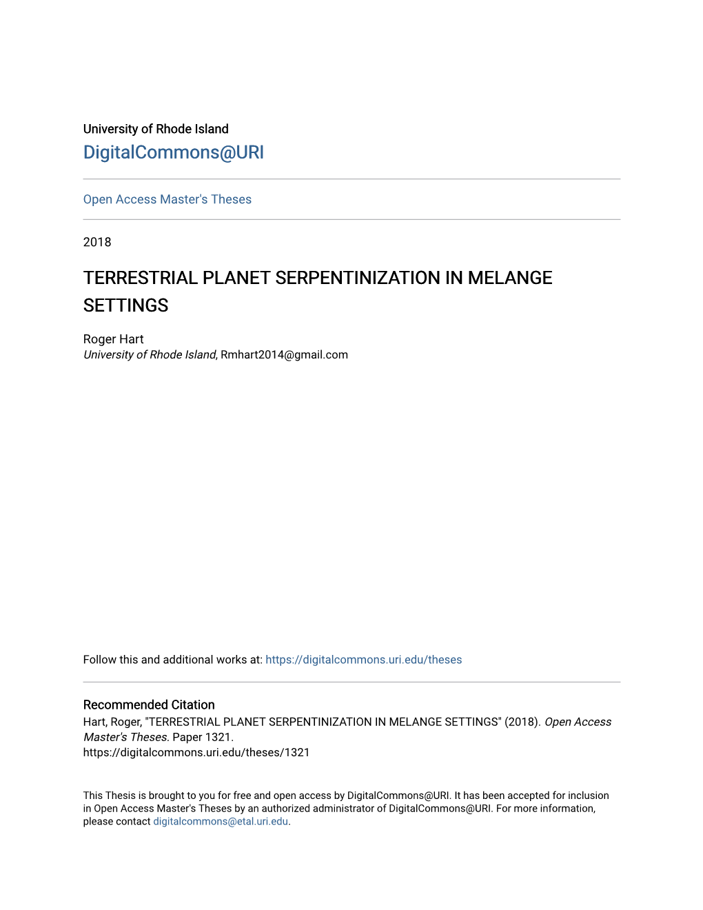 Terrestrial Planet Serpentinization in Melange Settings