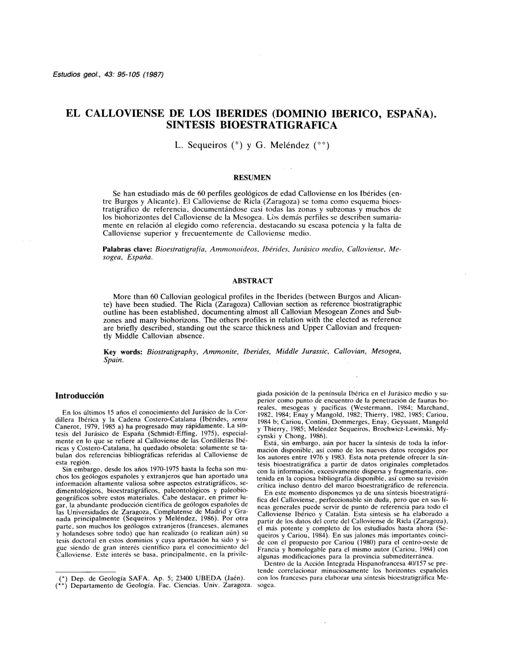 El Calloviense De Los Iberides (Dominio Iberico, España)