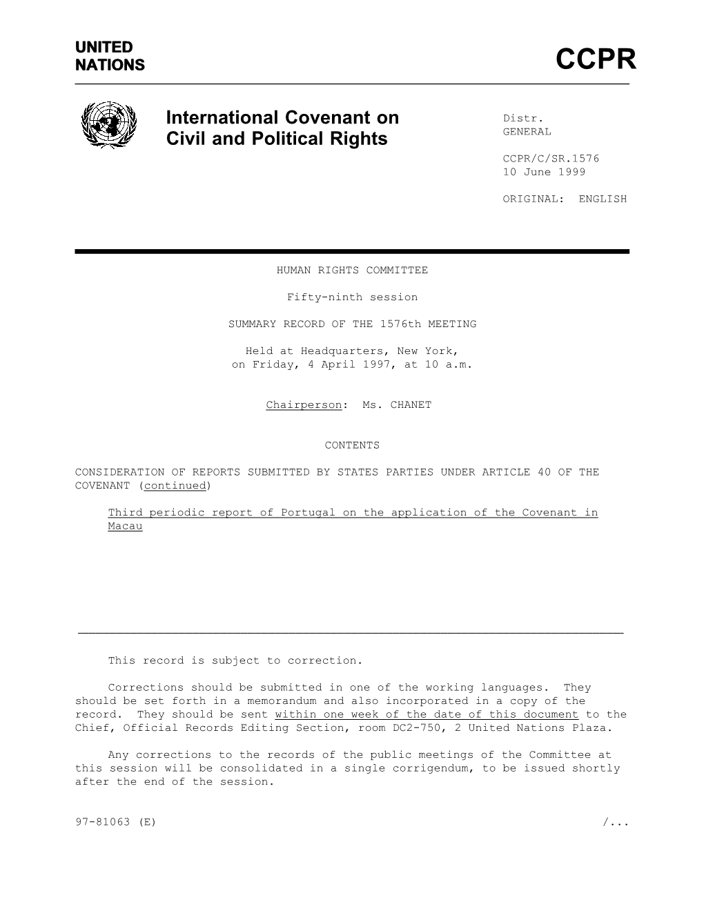 International Covenant on Civil and Political Rights