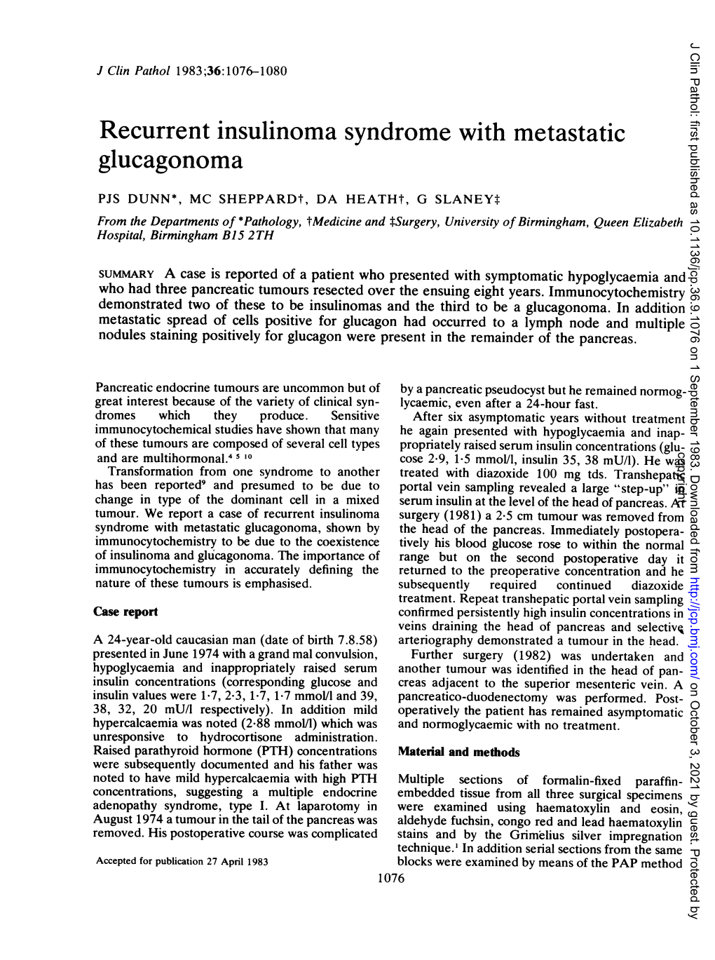 Recurrent Insulinoma Syndrome with Metastatic Glucagonoma