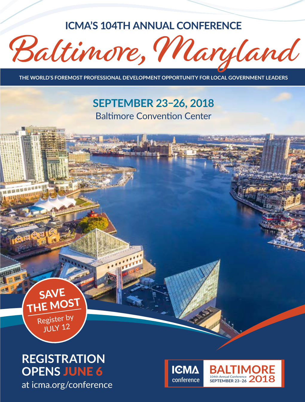 ICMA 2018 Annual Conference Preliminary Program – Baltimore