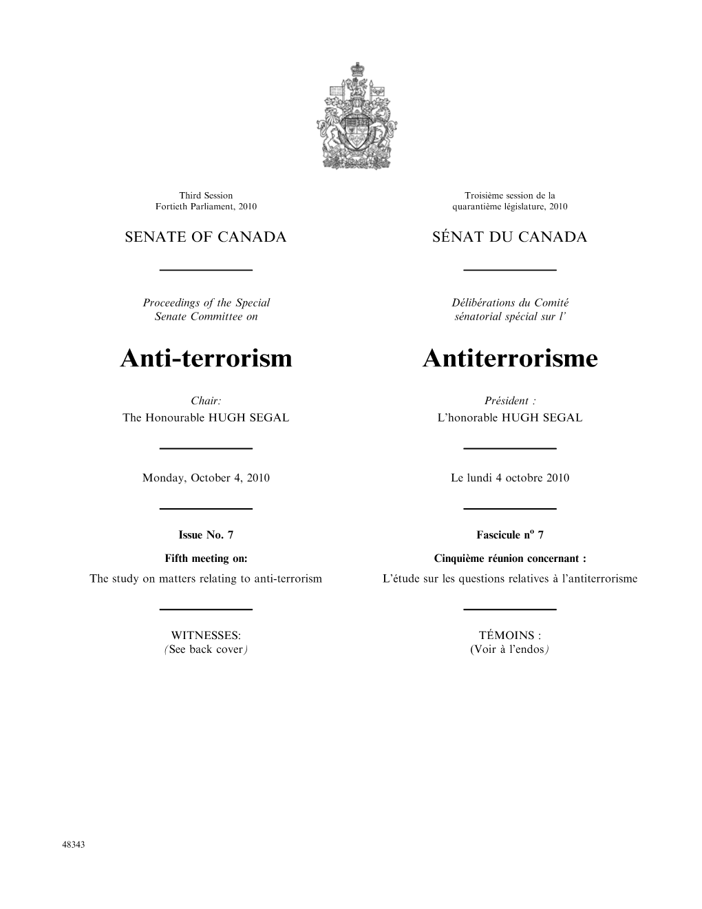 Anti-Terrorism Antiterrorisme