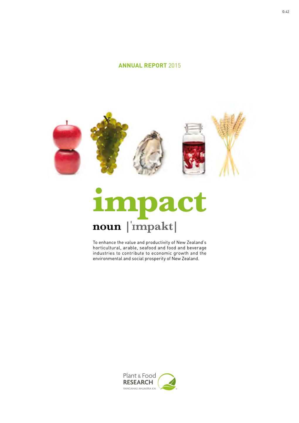 Plant & Food Research Annual Report 2015