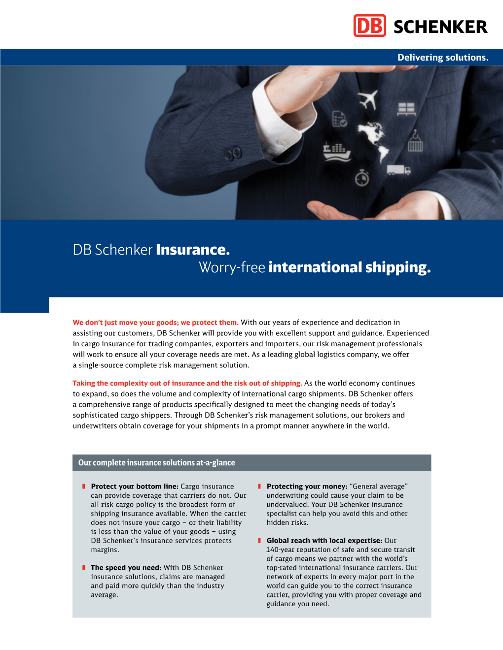 DB Schenker Insurance. Worry-Free International Shipping