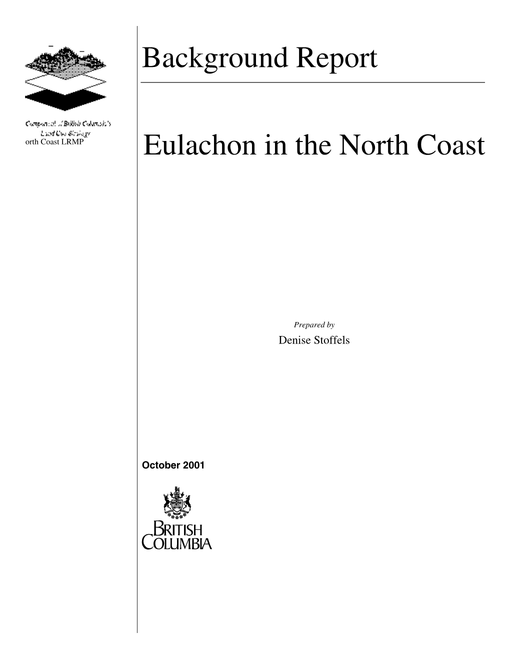 Background Report Eulachon in the North Coast