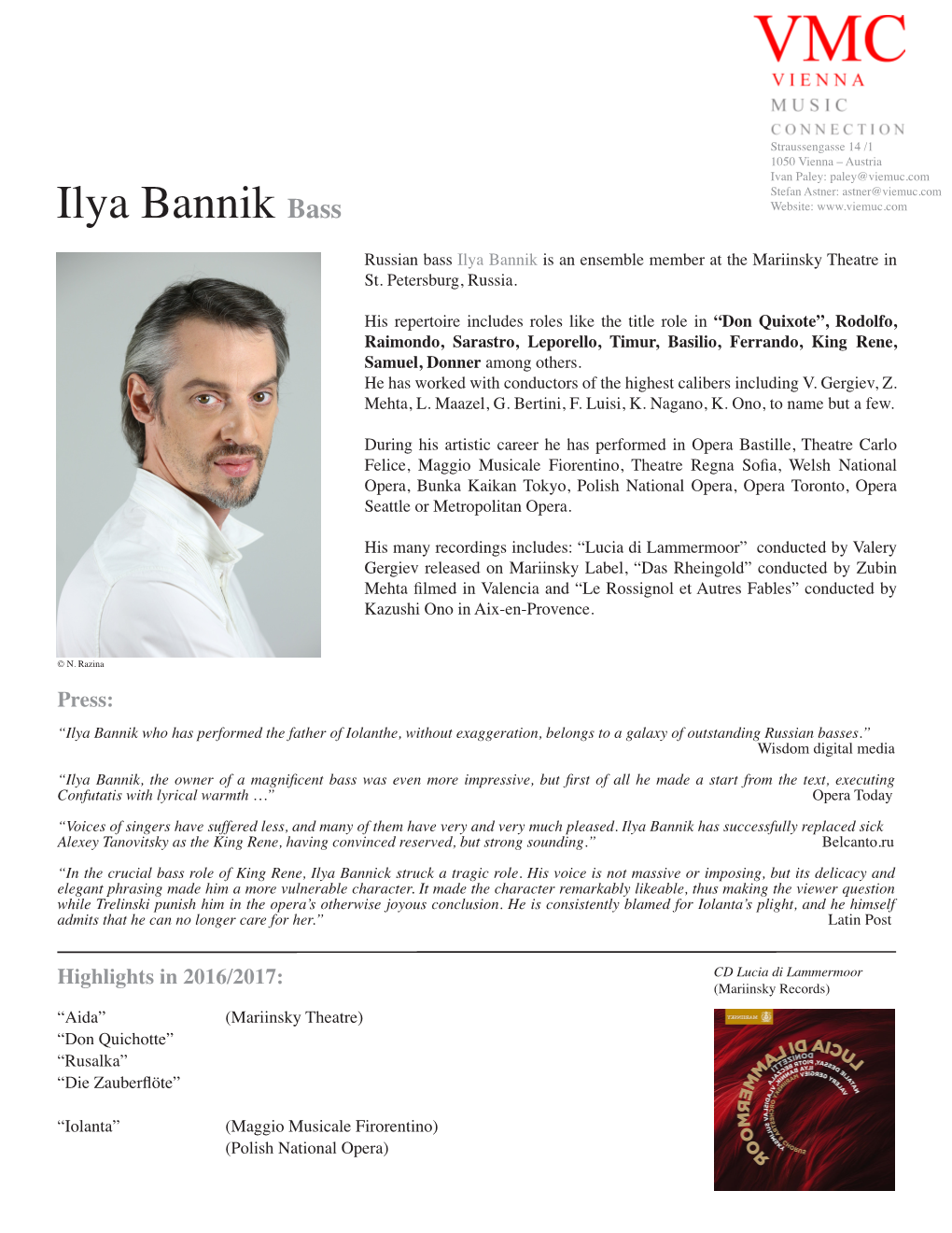 Ilya Bannik Bass Website