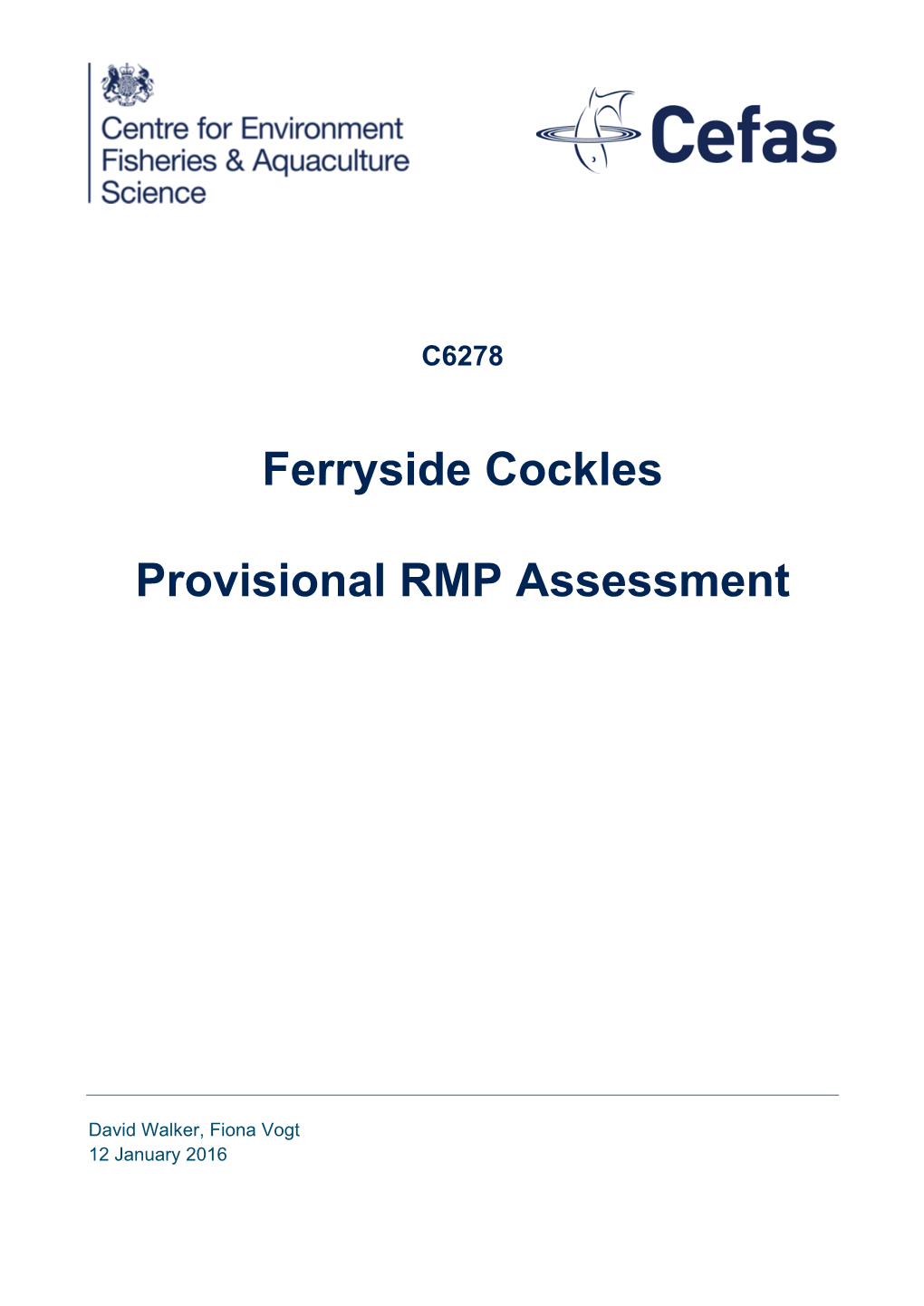 Ferryside Cockles Provisional RMP Assessment