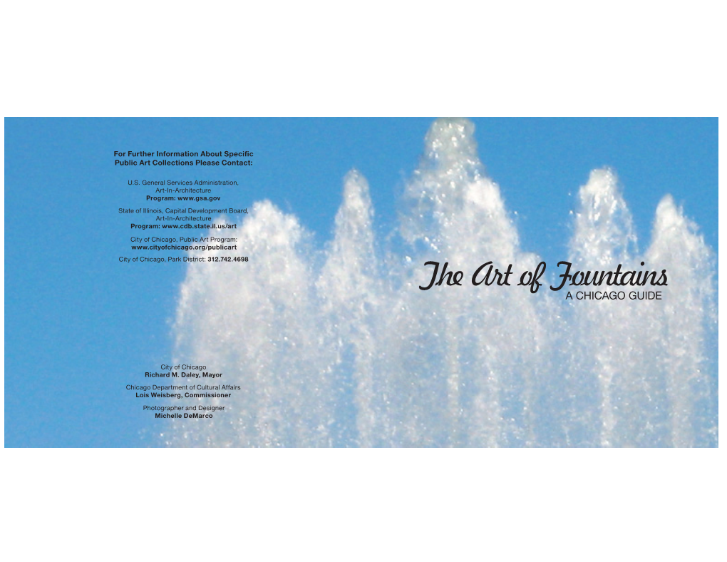 The Art of Fountains a CHICAGO GUIDE