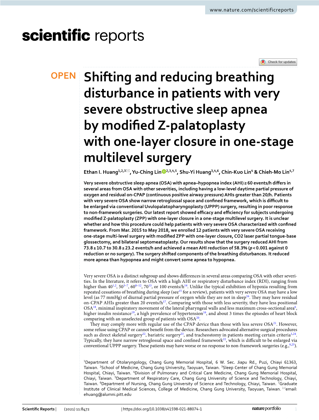 Shifting and Reducing Breathing Disturbance in Patients with Very